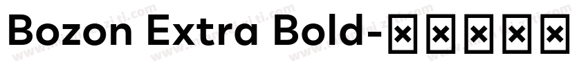 Bozon Extra Bold字体转换